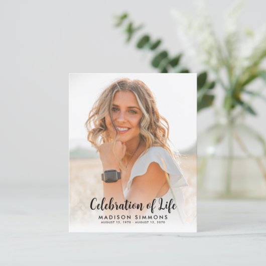 Budget Modern Viering van het Leven Foto Begrafeni (Staand voorkant)