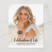 Budget Modern Viering van het Leven Foto Begrafeni (Voorkant)