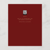 BUDGET Modern Wedding Burgundy Gold INVITE Flyer (Achterkant)