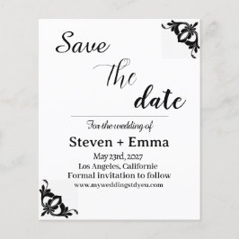 Budget modern Wedding Save the Date uitnodigingen Flyer