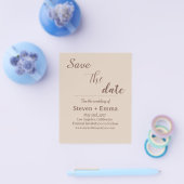 Budget modern Wedding Save the Date uitnodigingen Flyer (Enkel)