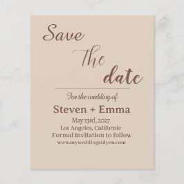 Budget modern Wedding Save the Date uitnodigingen Flyer