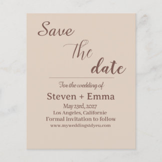 Budget modern Wedding Save the Date uitnodigingen Flyer