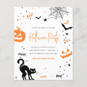 Budget Modern Wit Sinaasappel Spooky Halloween Par (Voorkant)