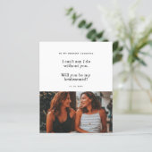 Budget Modern wordt u mijn bruidsmeisje fotokaart (Staand voorkant)