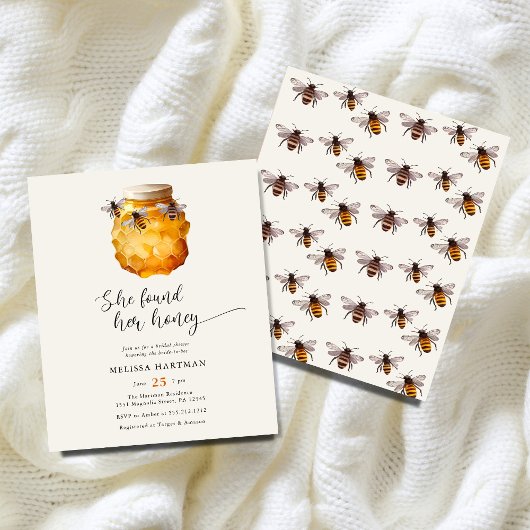 Budget Modern ze vond haar honing Vrijgezellenfees Flyer