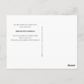 Budget Modern Zwart Foto Afstudeer Uitnodiging (Achterkant)