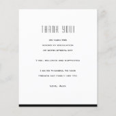 BUDGET Modern Zwart Script Foto AFSTUDEERDER Dank  Flyer (Achterkant)