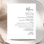 Budget Modern Zwart Script Witte Trouw Menu