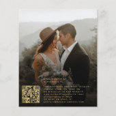 Budget moderne 2 foto QR-code trouwuitnodiging (Achterkant)