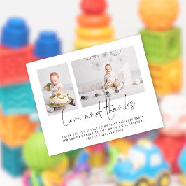 Budget Moderne 2 Foto Script 1st Birthday Bedankt