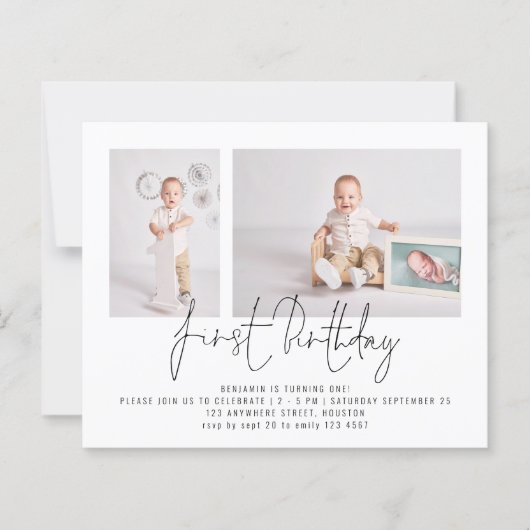 Budget Moderne 2 Fotoscript eerste verjaardag (Voorkant)