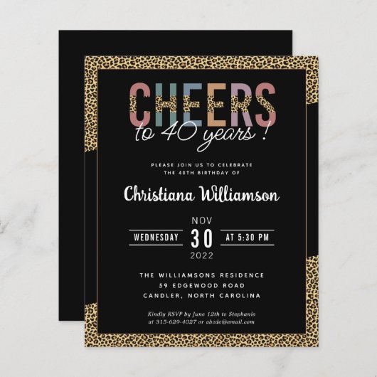 Budget Moderne 40e verjaardag van Leopard van de P (Voorkant / Achterkant)