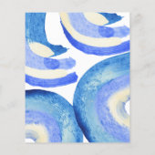 Budget moderne abstracte kunst blauwe babyshower (Achterkant)