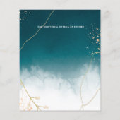 BUDGET Moderne Abstracte Turkoois Gouden Trouw Uit (Achterkant)