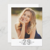 Budget Moderne AFSTUDEERDER Foto Afstuderen Uitnod (Voorkant / Achterkant)