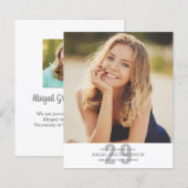 Budget Moderne AFSTUDEERDER Foto Afstuderen Uitnod (Voorkant / Achterkant)