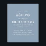 Budget moderne afstudeerfeest Dusty Blue uitnodigi<br><div class="desc">Budget moderne minimale afstudeerfeest uitnodiging in Dusty Blue</div>