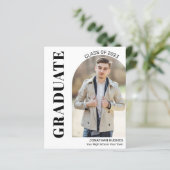 Budget Moderne Afstuderen Foto koninklijke kaart (Staand voorkant)