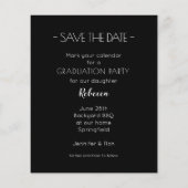 Budget Moderne Afstuderen Opslaan datumkaarten (Achterkant)