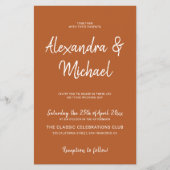 Budget moderne alles in één QR huwelijksuitnodigin Flyer (Voorkant)