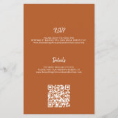 Budget moderne alles in één QR huwelijksuitnodigin Flyer (Achterkant)