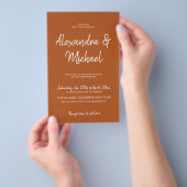 Budget moderne alles in één QR huwelijksuitnodigin Flyer (Hand)