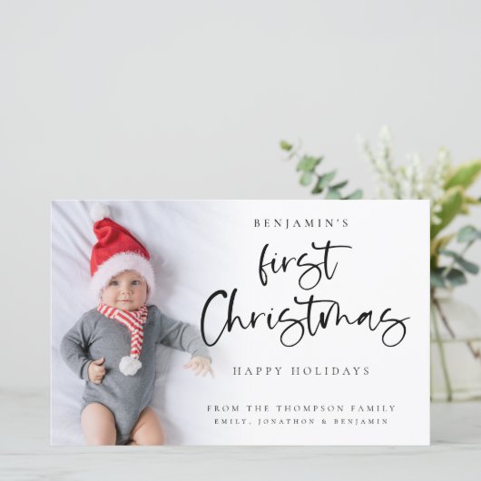 Budget Moderne Baby Eerste Kerstmis Aangepaste Fot (Staand voorkant)