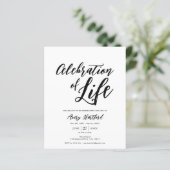 Budget Moderne Begrafenisdienst Viering van het Le (Staand voorkant)