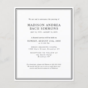 Budget Moderne Begrafenisdienst Viering van het Le Flyer