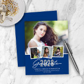 BUDGET Moderne blauwe Afstuderen Foto Collage