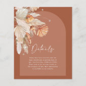 budget moderne boheemse terracotta trouw uitnodigi flyer (Achterkant)