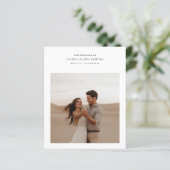 Budget Moderne Boho 2 Foto Huwelijksuitnodigingen (Staand voorkant)