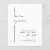 Budget Moderne Boho Eenvoudige foto bruiloft Flyer (Voorkant)