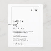 Budget Moderne Boho Ronde Foto Bruiloft Uitnodigin Flyer (Voorkant)