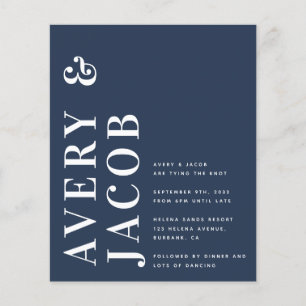 Budget Moderne Bold Wedding Uitnodiging