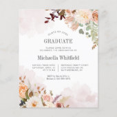 Budget Moderne Botanische Afstuderen Uitnodiging (Voorkant)