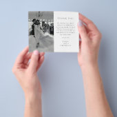 Budget Moderne bruiloft Foto Hartelijk dank Flyer (Hand)