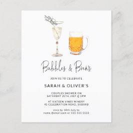 BUDGET Moderne bubbels & Brews Couples Shower