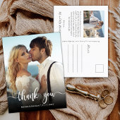 Budget Moderne Calligrafie Foto Weddenschap Bedank Briefkaart