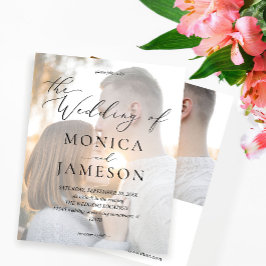 Budget Moderne Calligrafie V2 Foto Wedding Flyer