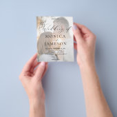 Budget Moderne Calligrafie V2 Foto Wedding Flyer (Hand)