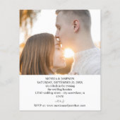 Budget Moderne Calligrafie V2 Foto Wedding Flyer (Achterkant)