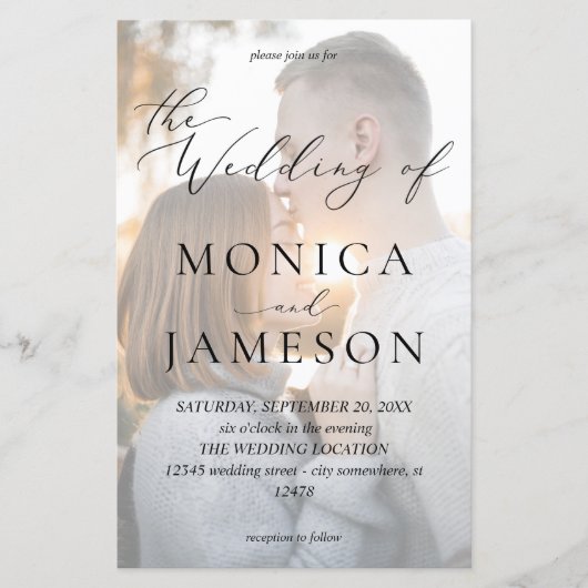 Budget Moderne Calligrafie V2 Fotobruiloft MED (Voorkant)