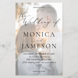 Budget Moderne Calligrafie V2 Fotobruiloft MED Flyer