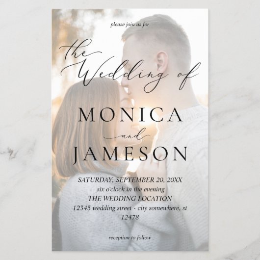 Budget Moderne Calligrafie V2 Fotobruiloft MED Flyer (Voorkant)