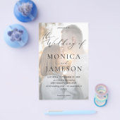 Budget Moderne Calligrafie V2 Fotobruiloft MED Flyer (Enkel)