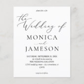 Budget Moderne Calligrafie V2 Wedding Flyer (Voorkant)