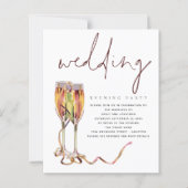 Budget Moderne Champagne Wedding Evening Party (Voorkant)