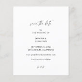 Budget Moderne Chic Foto Verti W Save the Date V2 Flyer (Achterkant)